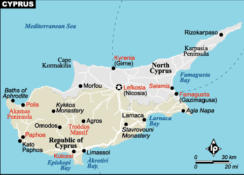 kaart cyprus